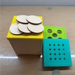 Love every Stacking Shape Sorter Cube - Yellow, Green, Teal